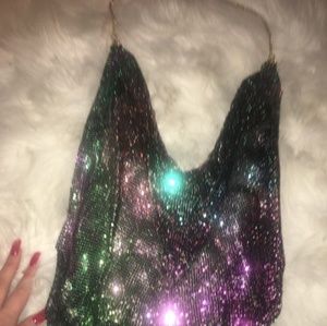 Metallic mermaid top